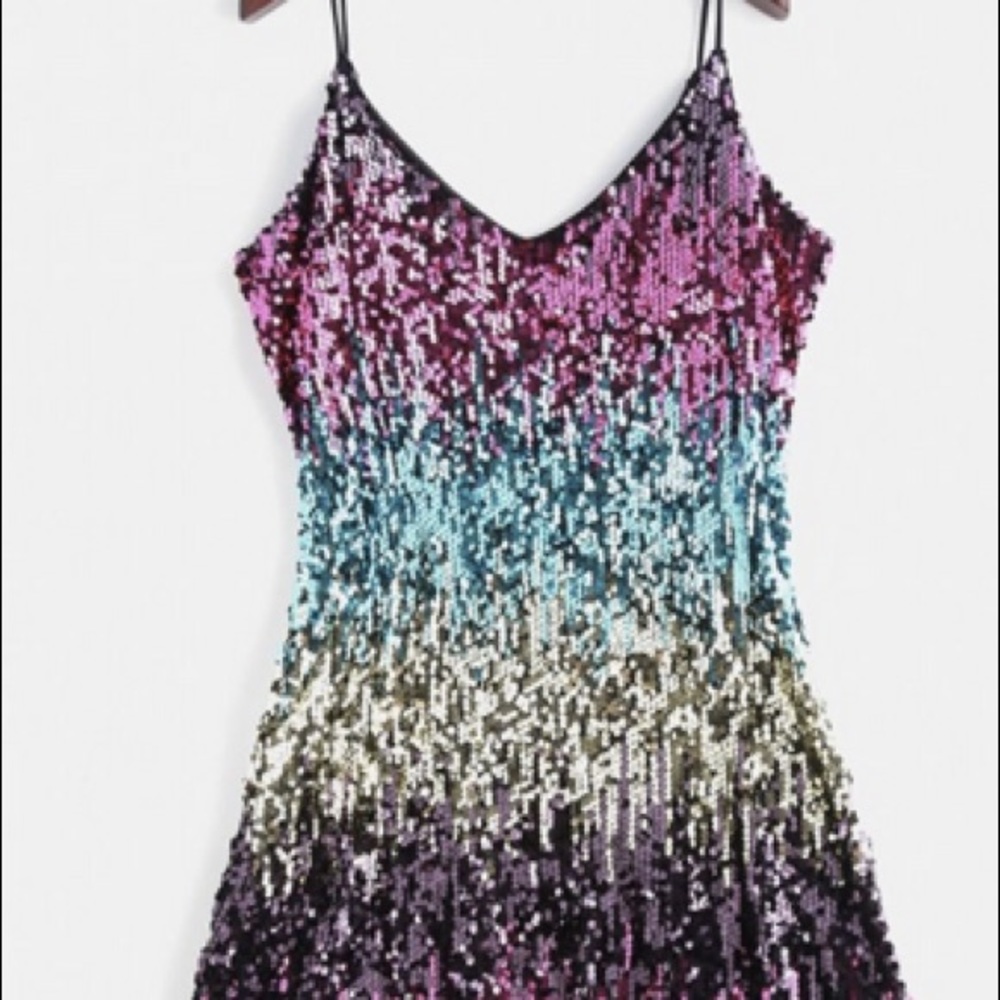 Shimmering sparkly sequined dress